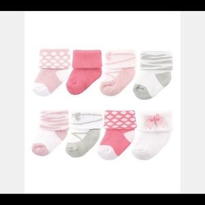 Pink & Gray Ballet Eight-Pair Socks Set - Infant
